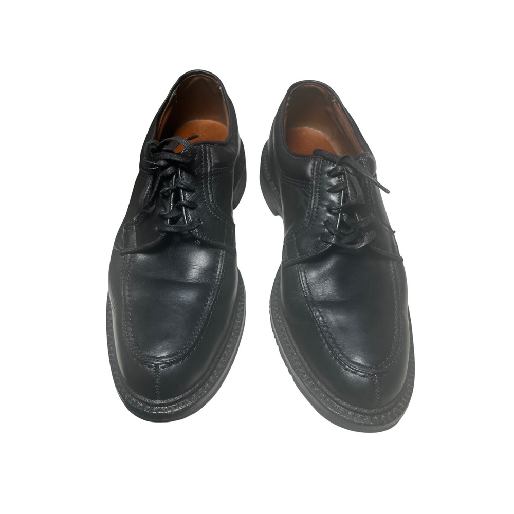 Allen Edmonds Wilbert Split Toe Blucher Black Leather Heavy Lug Sole 9.5B